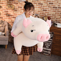 Hot Ultra Soft Squishy Giant Piggy Doll Lying Sleepy Plush Animal Toy-Stuffed Animals-Golonzo