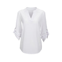 Women Chiffon Blouses V-Neck Shirt-Shirts & Tops-Golonzo
