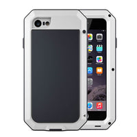 Shockproof Waterproof Metal Aluminum Phone Case for Iphone 11 12 13 Pro Max X XS XR 8 7 Plus Cover Screen Glass Film-Mobile Phone Cases-Golonzo