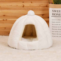 Plush Cat Cave Bed - Pudding Style-Cat Bed-Golonzo