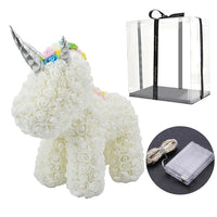 Rabbit Dog Panda Unicorn Teddy Bear Rose Soap Foam Flower Artificial-gift box-Golonzo