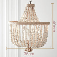 Modern minimalist round wooden led lamp crystal-Golonzo