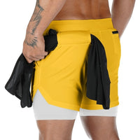Running Shorts Men 2 In 1 Double deck Quick Dry-Exercise & Fitness-Golonzo