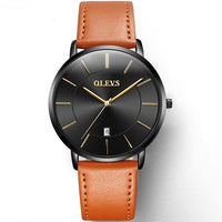 Ultra thin Fashion Wristwatch - Waterproof Leather Watchband-Watch-Golonzo