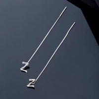 Shiny Alphabet Earrings-Golonzo