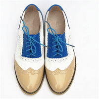 Vintage Casual Women's Flats Oxford Shoes-Shoes-Golonzo