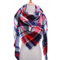 Knitted Women Plaid Scarf - For Spring /Autumn/Winter-Bandana-Golonzo