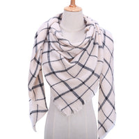 Knitted Women Plaid Scarf - For Spring /Autumn/Winter-Bandana-Golonzo