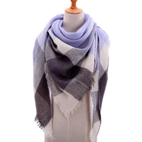Knitted Women Plaid Scarf - For Spring /Autumn/Winter-Bandana-Golonzo