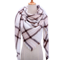 Knitted Women Plaid Scarf - For Spring /Autumn/Winter-Bandana-Golonzo