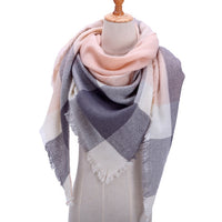 Knitted Women Plaid Scarf - For Spring /Autumn/Winter-Bandana-Golonzo