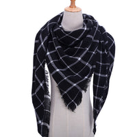 Knitted Women Plaid Scarf - For Spring /Autumn/Winter-Bandana-Golonzo