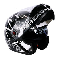 LS2 FF370 Motorcycle Racer Helmet - Flip up Full Face Dual Lens with Sun Visor-Motorcycle Helmets-Golonzo