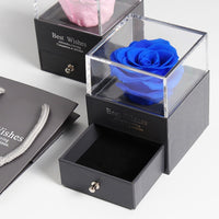 Preserved Rose Beauty and The Beast Eternal Flower Jewelry Box-Necklace-Golonzo