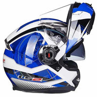LS2 FF370 Motorcycle Racer Helmet - Flip up Full Face Dual Lens-Motorcycle Helmets-Golonzo