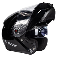 LS2 FF370 Motorcycle Racer Helmet - Flip up Full Face Dual Lens with Sun Visor-Motorcycle Helmets-Golonzo