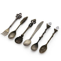 Vintage Spoons Fork Royal Coffee Snacks Dessert-Ear Picks & Spoons-Golonzo