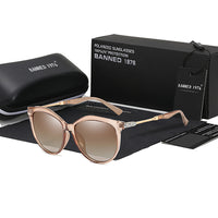 Luxury Women's HD Polarized Round Sunglasses-Sunglasses-Golonzo