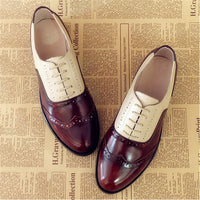 Leather Oxford Shoes Loafers for Women-Shoes-Golonzo