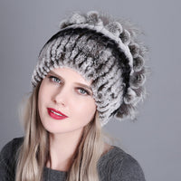 Cute Rabbit-Fox Fur warm Headwear-Hats-Golonzo