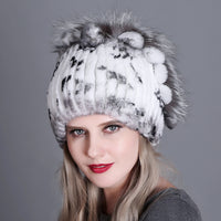 Cute Rabbit-Fox Fur warm Headwear-Hats-Golonzo