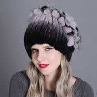 Cute Rabbit-Fox Fur warm Headwear-Hats-Golonzo