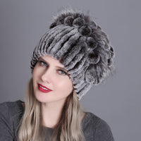 Cute Rabbit-Fox Fur warm Headwear-Hats-Golonzo