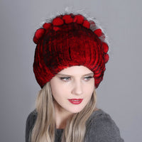 Cute Rabbit-Fox Fur warm Headwear-Hats-Golonzo
