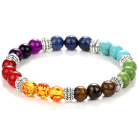 Reiki Healing Natural Lava Stone Chakra Balance Beads Bracelet-Bracelet-Golonzo