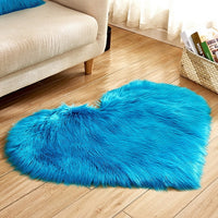 Shaggy Carpet Wool Faux Fluffy Mats Artificial Sheepskin Hairy Mat Love Heart Rugs NO Lint Carpet For Living Room-Bath Mat and Rug-Golonzo