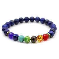 Reiki Healing Natural Lava Stone Chakra Balance Beads Bracelet-Bracelet-Golonzo