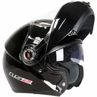 LS2 FF370 Motorcycle Racer Helmet - Flip up Full Face Dual Lens-Motorcycle Helmets-Golonzo