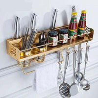 Space Aluminum Kitchen Storage Holders-Shelving-Golonzo