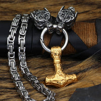 Viking Thor Hammer Necklace-Necklaces-Golonzo