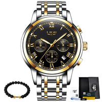 Luxury Watch Mens Quartz Stainless Steel Fashion Chronograph Watch-Watch-Golonzo