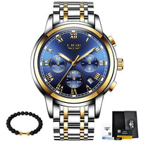 Luxury Watch Mens Quartz Stainless Steel Fashion Chronograph Watch-Watch-Golonzo