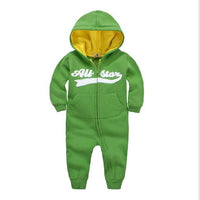 Spring Baby Rompers Cotton Tracksuit Long Sleeve with Hoodies-Jumpsuits & Rompers-Golonzo