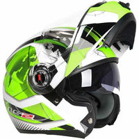 LS2 FF370 Motorcycle Racer Helmet - Flip up Full Face Dual Lens-Motorcycle Helmets-Golonzo