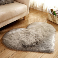 Shaggy Carpet Wool Faux Fluffy Mats Artificial Sheepskin Hairy Mat Love Heart Rugs NO Lint Carpet For Living Room-Bath Mat and Rug-Golonzo