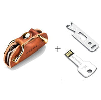 Leather Smart Key Wallet DIY Keychain - Key Organizer Holder-Key Holder-Golonzo