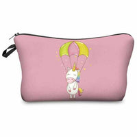 Unicorn Cosmetic Bag - Multicolor Pattern-Cosmetic & Toiletry Bags-Golonzo