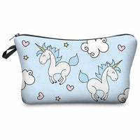 Unicorn Cosmetic Bag - Multicolor Pattern-Cosmetic & Toiletry Bags-Golonzo