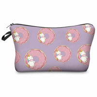 Unicorn Cosmetic Bag - Multicolor Pattern-Cosmetic & Toiletry Bags-Golonzo