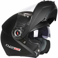 LS2 FF370 Motorcycle Racer Helmet - Flip up Full Face Dual Lens-Motorcycle Helmets-Golonzo