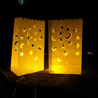 Heart Shaped Tea Light Holder Luminaria Paper Lantern Candle Bag-Camping Lights & Lanterns-Golonzo