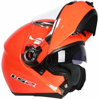LS2 FF370 Motorcycle Racer Helmet - Flip up Full Face Dual Lens-Motorcycle Helmets-Golonzo