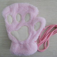 Cute Cat Paw Fluffy Claw - Fingerless Gloves Winter Wear-Gloves & Mittens-Golonzo