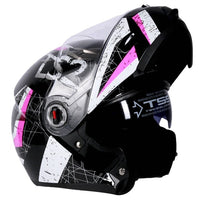 LS2 FF370 Motorcycle Racer Helmet - Flip up Full Face Dual Lens with Sun Visor-Motorcycle Helmets-Golonzo