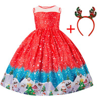 Fancy Girl Christmas Dress-Dresses-Golonzo