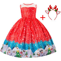 Fancy Girl Christmas Dress-Dresses-Golonzo